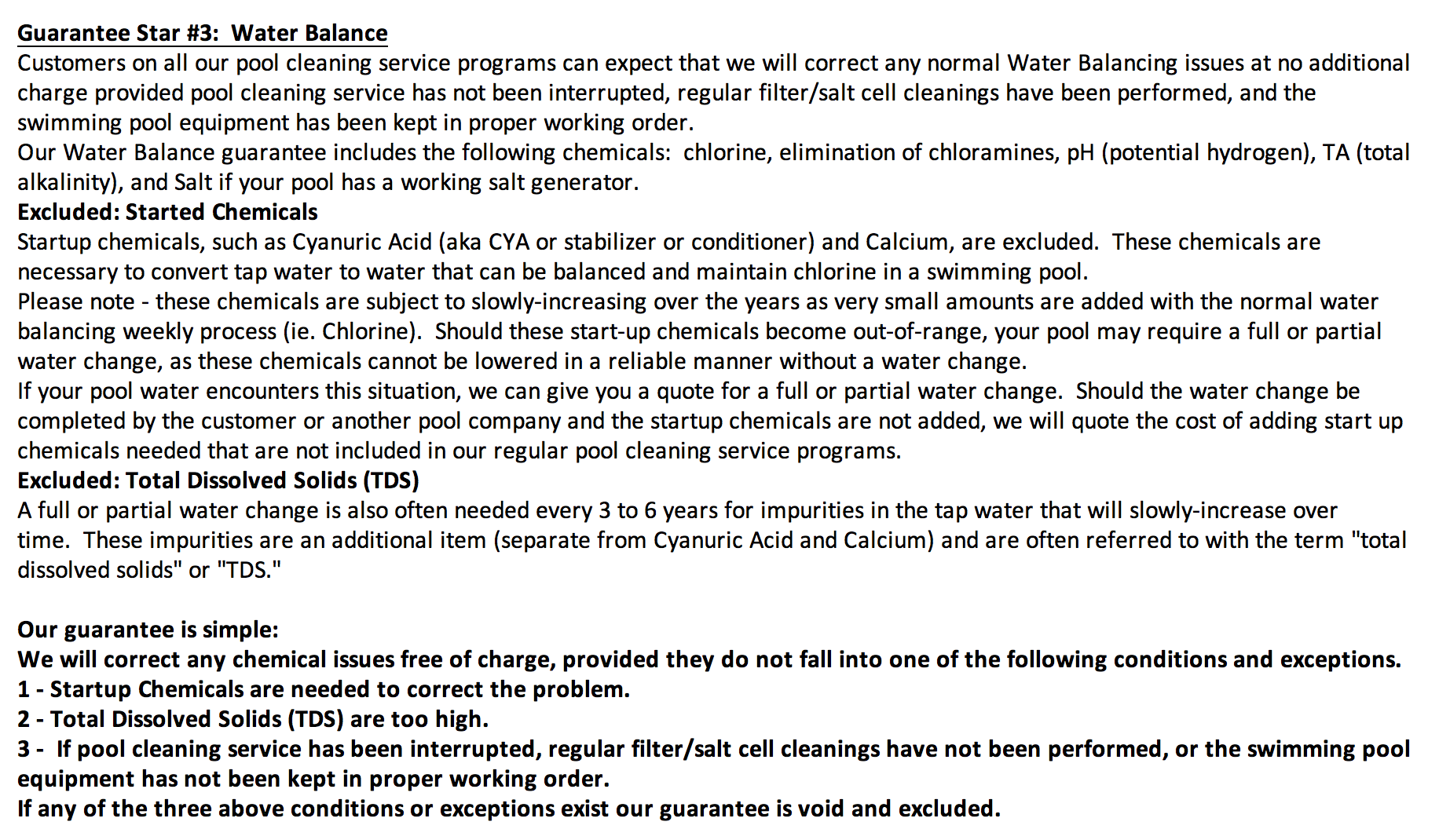 7 Star Richmond Pool Service Guarantee